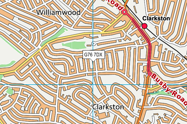 G76 7DX map - OS VectorMap District (Ordnance Survey)