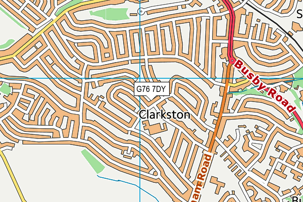 G76 7DY map - OS VectorMap District (Ordnance Survey)