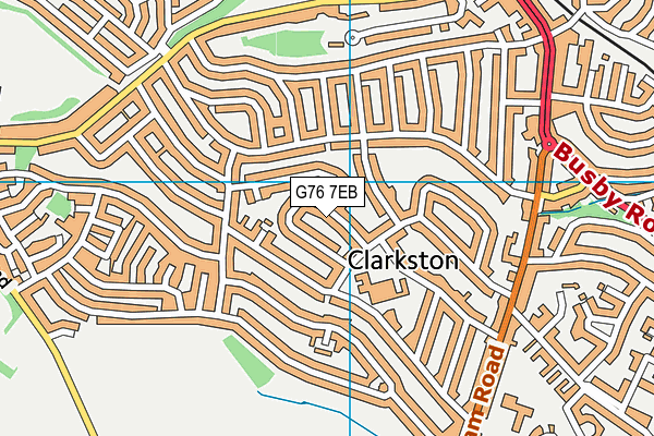 G76 7EB map - OS VectorMap District (Ordnance Survey)