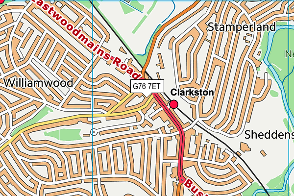 G76 7ET map - OS VectorMap District (Ordnance Survey)