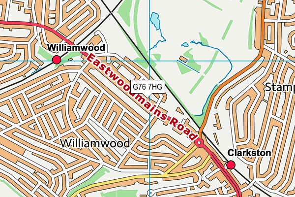 G76 7HG map - OS VectorMap District (Ordnance Survey)