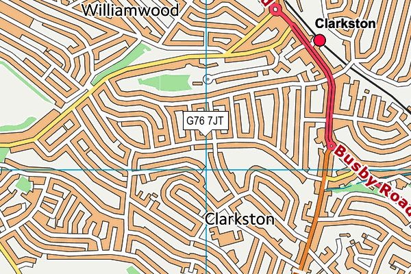 G76 7JT map - OS VectorMap District (Ordnance Survey)