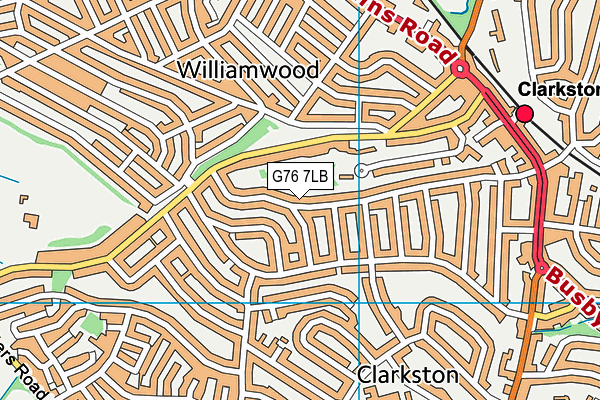 G76 7LB map - OS VectorMap District (Ordnance Survey)
