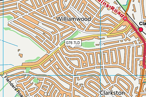 G76 7LD map - OS VectorMap District (Ordnance Survey)