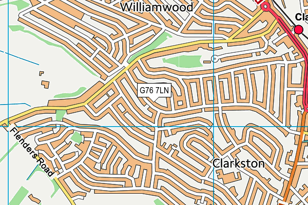 G76 7LN map - OS VectorMap District (Ordnance Survey)