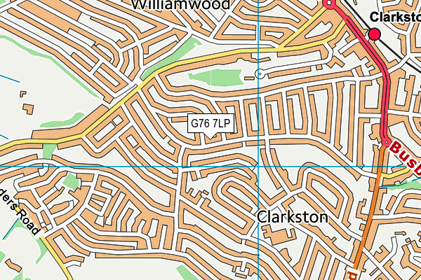 G76 7LP map - OS VectorMap District (Ordnance Survey)