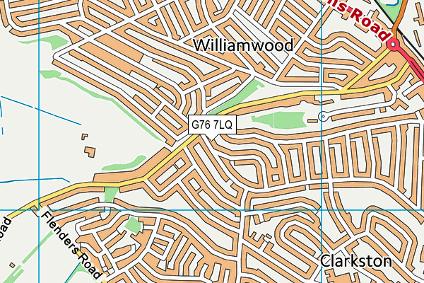 G76 7LQ map - OS VectorMap District (Ordnance Survey)