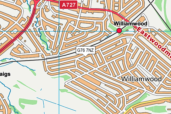 G76 7NZ map - OS VectorMap District (Ordnance Survey)