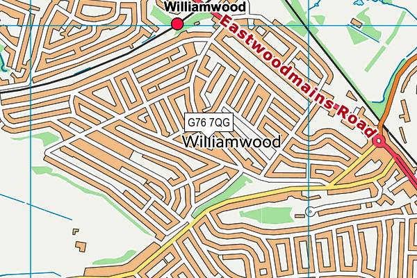 G76 7QG map - OS VectorMap District (Ordnance Survey)