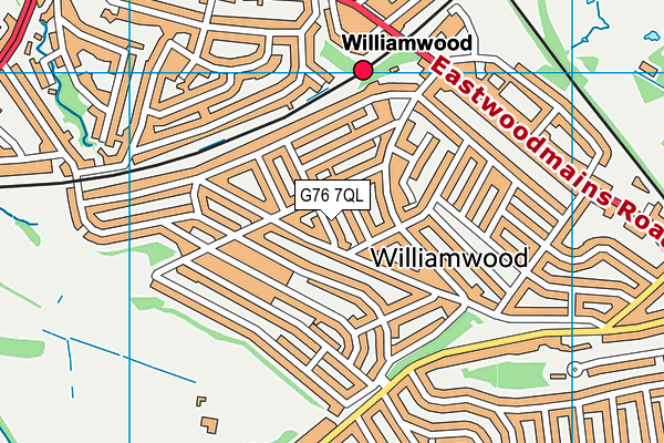 G76 7QL map - OS VectorMap District (Ordnance Survey)