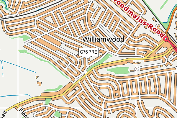G76 7RE map - OS VectorMap District (Ordnance Survey)