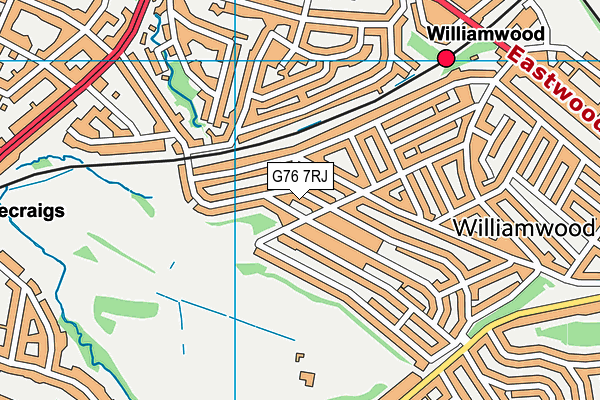 G76 7RJ map - OS VectorMap District (Ordnance Survey)