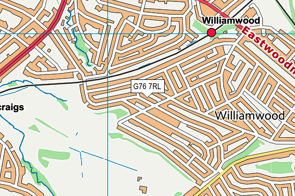 G76 7RL map - OS VectorMap District (Ordnance Survey)
