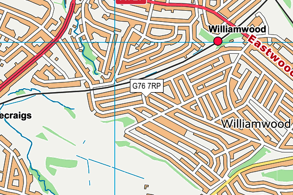 G76 7RP map - OS VectorMap District (Ordnance Survey)