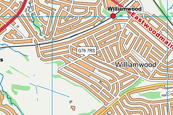 G76 7RS map - OS VectorMap District (Ordnance Survey)