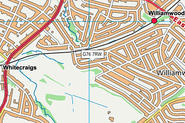 G76 7RW map - OS VectorMap District (Ordnance Survey)
