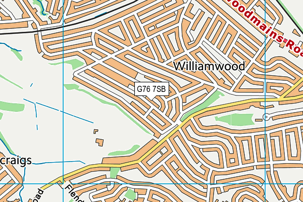 G76 7SB map - OS VectorMap District (Ordnance Survey)