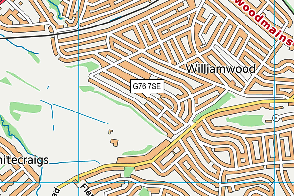 G76 7SE map - OS VectorMap District (Ordnance Survey)