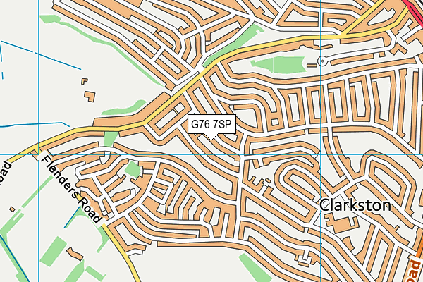 G76 7SP map - OS VectorMap District (Ordnance Survey)