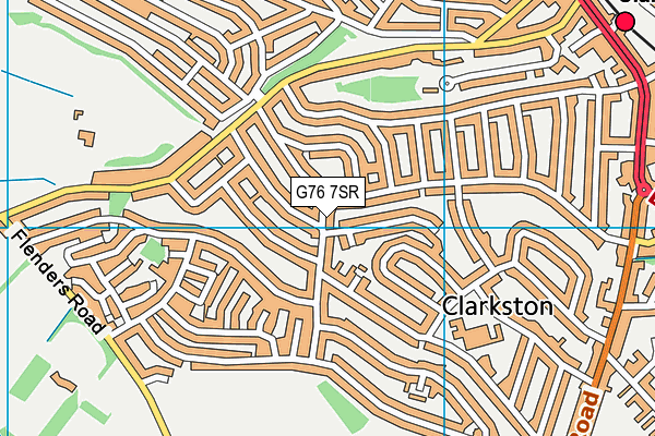 G76 7SR map - OS VectorMap District (Ordnance Survey)