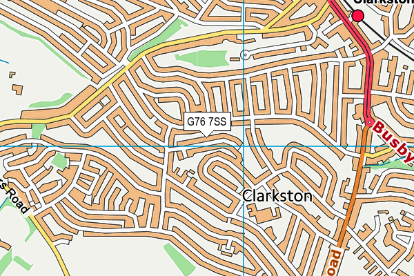 G76 7SS map - OS VectorMap District (Ordnance Survey)