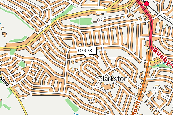 G76 7ST map - OS VectorMap District (Ordnance Survey)