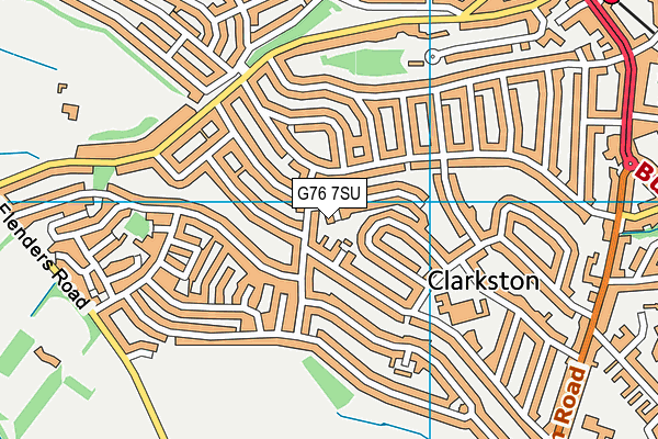 G76 7SU map - OS VectorMap District (Ordnance Survey)