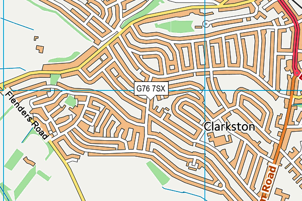 G76 7SX map - OS VectorMap District (Ordnance Survey)