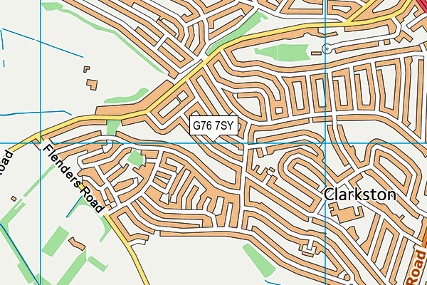 G76 7SY map - OS VectorMap District (Ordnance Survey)