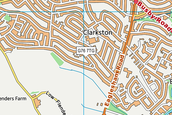 G76 7TG map - OS VectorMap District (Ordnance Survey)