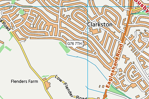 G76 7TH map - OS VectorMap District (Ordnance Survey)