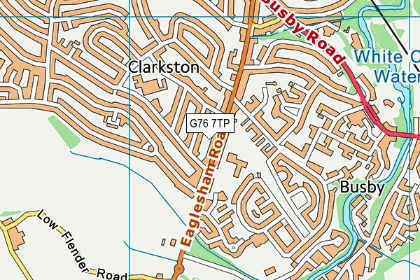 G76 7TP map - OS VectorMap District (Ordnance Survey)