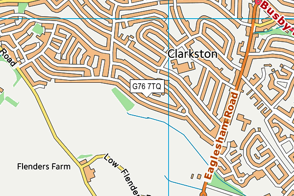 G76 7TQ map - OS VectorMap District (Ordnance Survey)