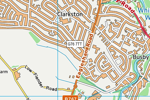 G76 7TT map - OS VectorMap District (Ordnance Survey)