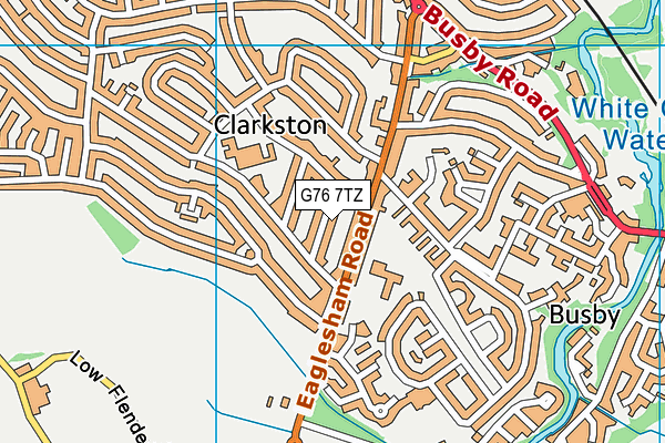 G76 7TZ map - OS VectorMap District (Ordnance Survey)