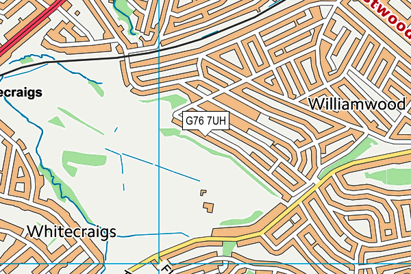 G76 7UH map - OS VectorMap District (Ordnance Survey)
