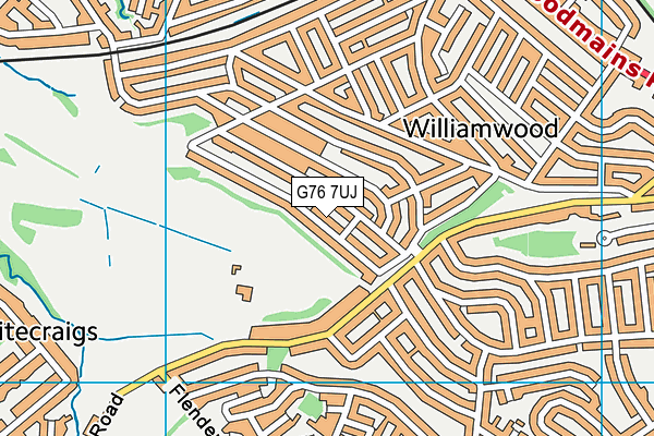 G76 7UJ map - OS VectorMap District (Ordnance Survey)