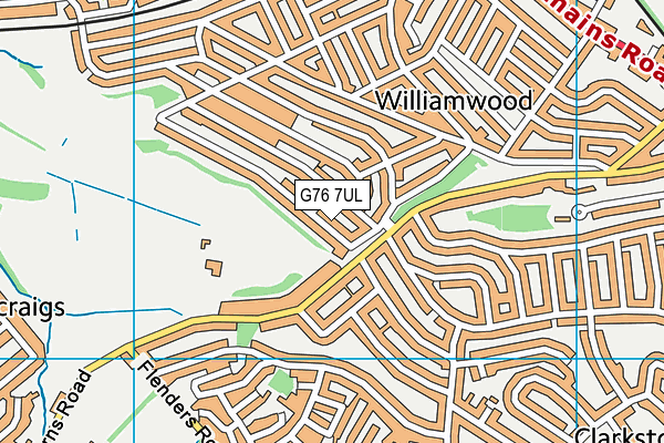G76 7UL map - OS VectorMap District (Ordnance Survey)