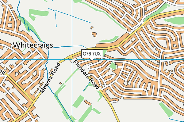 G76 7UX map - OS VectorMap District (Ordnance Survey)