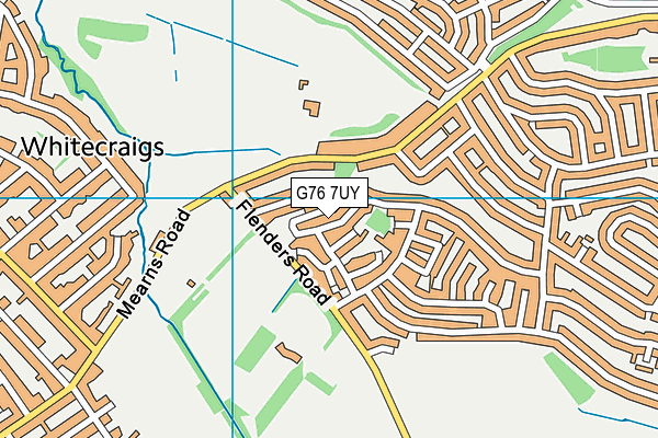 G76 7UY map - OS VectorMap District (Ordnance Survey)