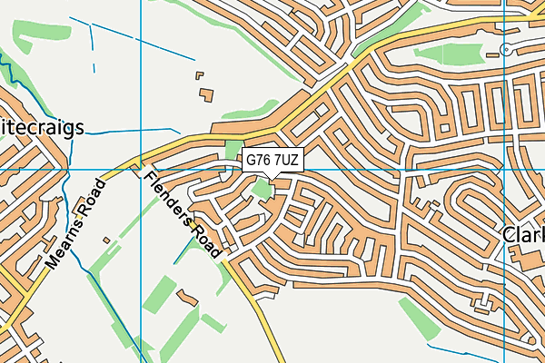 G76 7UZ map - OS VectorMap District (Ordnance Survey)