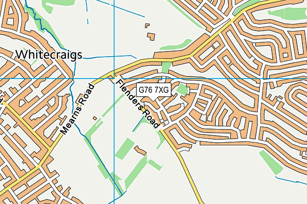 G76 7XG map - OS VectorMap District (Ordnance Survey)