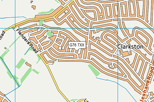 G76 7XX map - OS VectorMap District (Ordnance Survey)