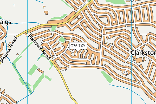 G76 7XY map - OS VectorMap District (Ordnance Survey)