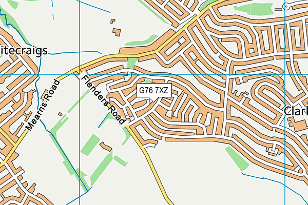 G76 7XZ map - OS VectorMap District (Ordnance Survey)