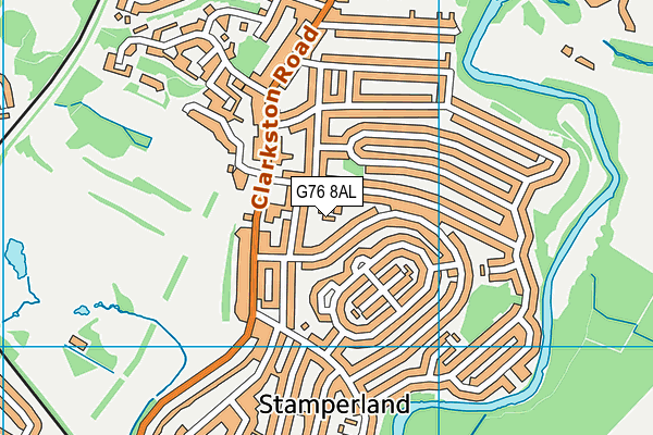G76 8AL map - OS VectorMap District (Ordnance Survey)
