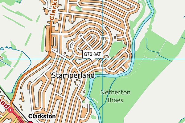 G76 8AT map - OS VectorMap District (Ordnance Survey)