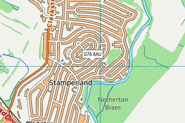 G76 8AU map - OS VectorMap District (Ordnance Survey)