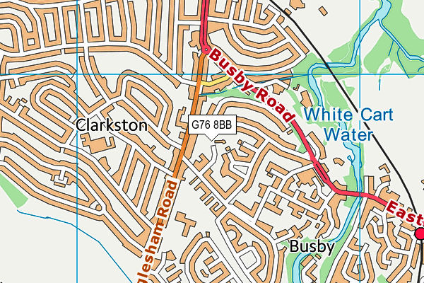 G76 8BB map - OS VectorMap District (Ordnance Survey)