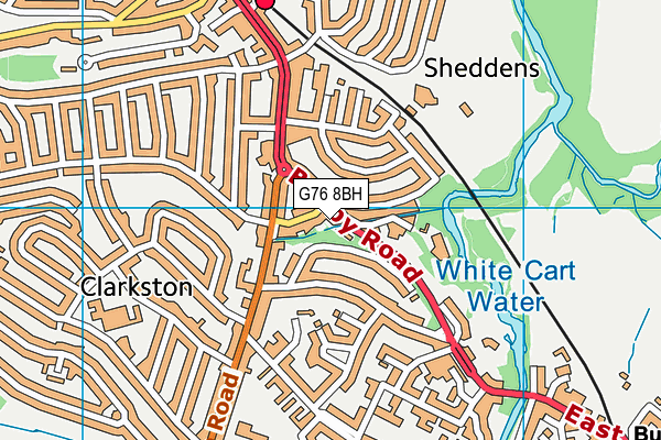 G76 8BH map - OS VectorMap District (Ordnance Survey)